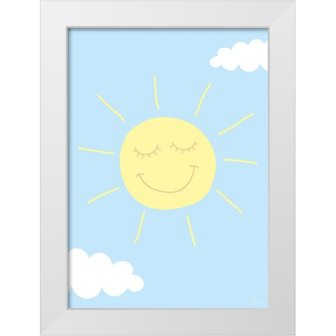 Sunshine White Modern Wood Framed Art Print by Hollie, Jasmine