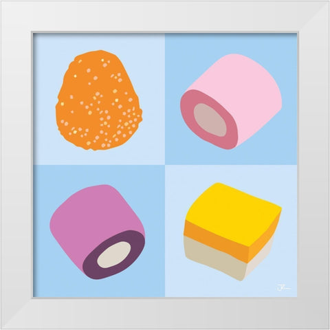 Sweets No.1 White Modern Wood Framed Art Print by Hollie, Jasmine