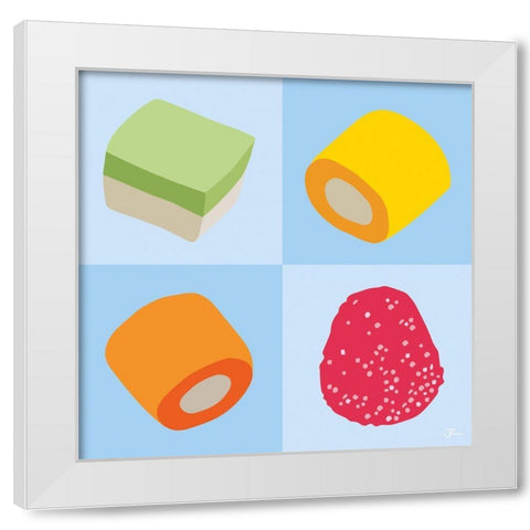 Sweets No.2 White Modern Wood Framed Art Print by Hollie, Jasmine