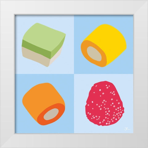 Sweets No.2 White Modern Wood Framed Art Print by Hollie, Jasmine