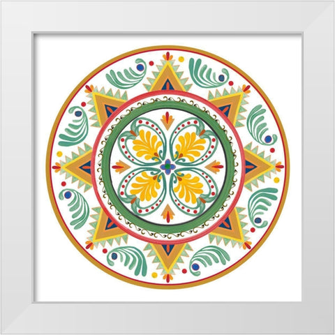 Talavera de Moda 1 White Modern Wood Framed Art Print by Art Licensing Studio