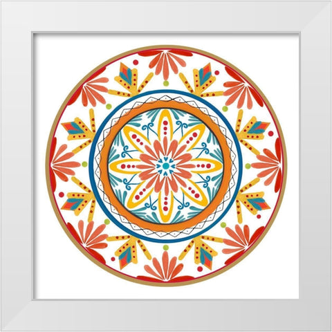 Talavera de Moda III White Modern Wood Framed Art Print by Art Licensing Studio