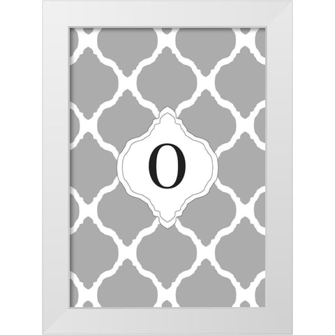 O White Modern Wood Framed Art Print by Art Licensing Studio