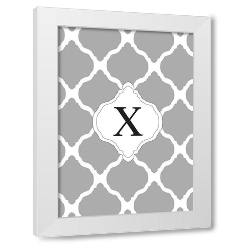 X White Modern Wood Framed Art Print by Art Licensing Studio
