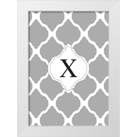 X White Modern Wood Framed Art Print by Art Licensing Studio