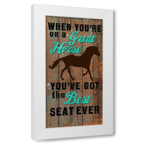 Best Horse White Modern Wood Framed Art Print by Art Licensing Studio
