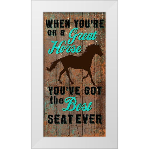 Best Horse White Modern Wood Framed Art Print by Art Licensing Studio