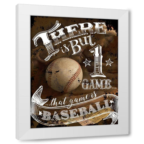that Game is Baseball White Modern Wood Framed Art Print by Art Licensing Studio