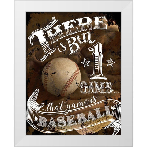 that Game is Baseball White Modern Wood Framed Art Print by Art Licensing Studio