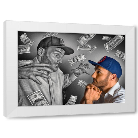 Pencil Vs Camera - Duo White Modern Wood Framed Art Print by Heine, Ben