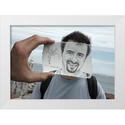 Pencil Vs Camera 25 - Fairy White Modern Wood Framed Art Print by Heine, Ben