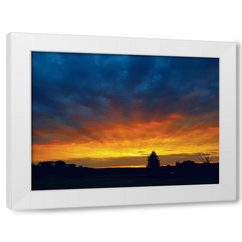Sunset White Modern Wood Framed Art Print by Heine, Ben