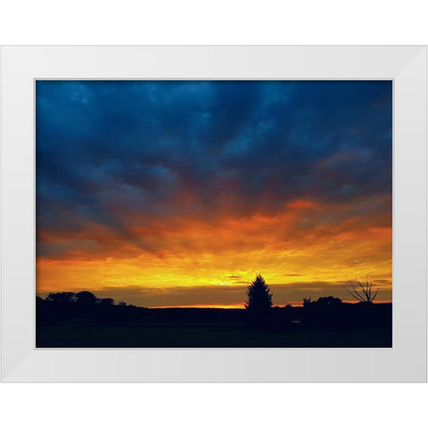 Sunset White Modern Wood Framed Art Print by Heine, Ben