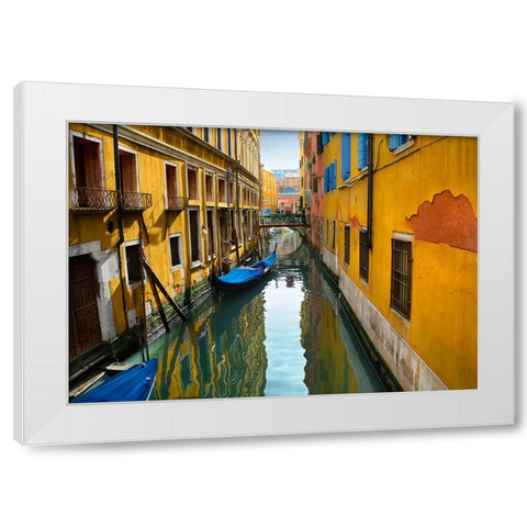 When Water Meets Color White Modern Wood Framed Art Print by Heine, Ben