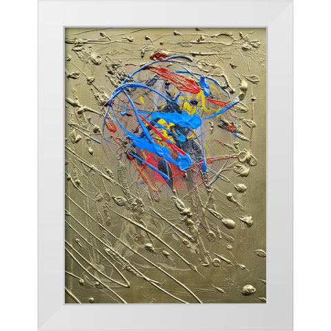 Blue Effusion White Modern Wood Framed Art Print by Heine, Ben