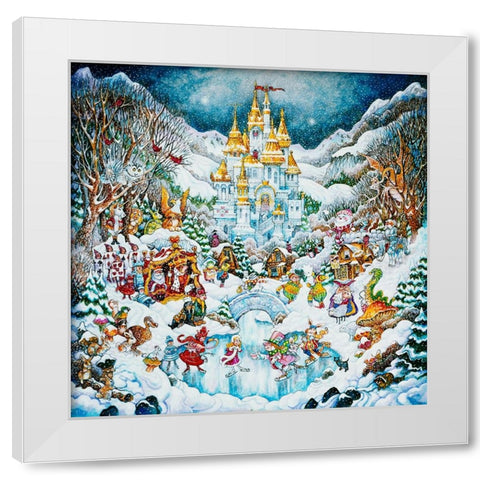 Winter Wonderland White Modern Wood Framed Art Print by Bell, Bill