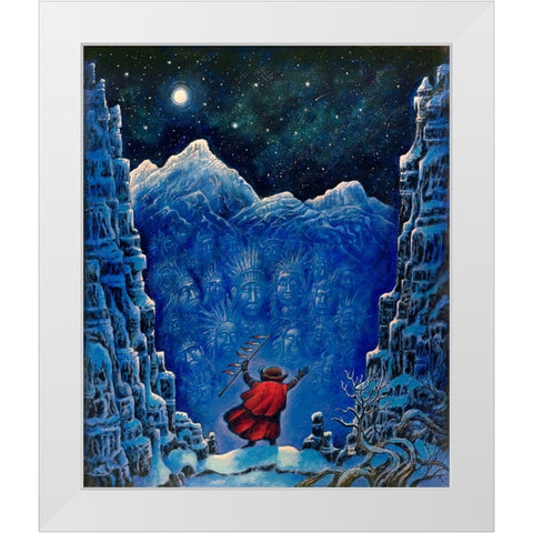 7 White Modern Wood Framed Art Print by Bell, Bill