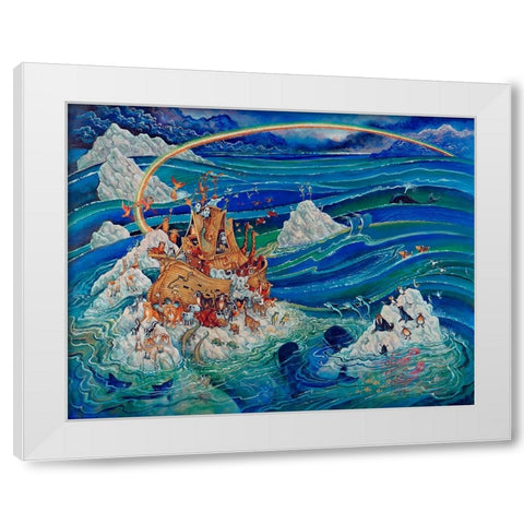 10 White Modern Wood Framed Art Print by Bell, Bill