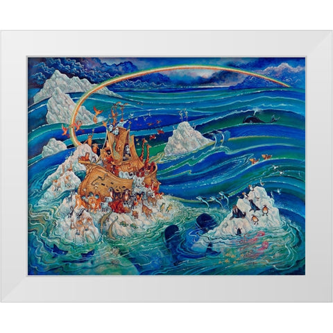 10 White Modern Wood Framed Art Print by Bell, Bill