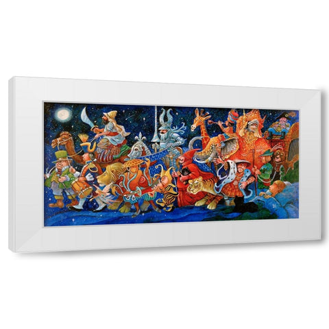 21 White Modern Wood Framed Art Print by Bell, Bill