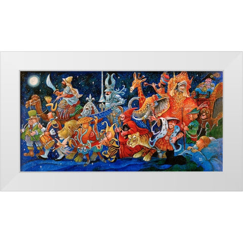 21 White Modern Wood Framed Art Print by Bell, Bill