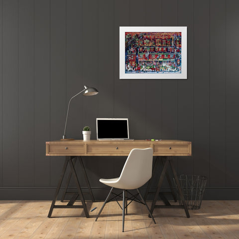 Neighborhood White Modern Wood Framed Art Print by Bell, Bill