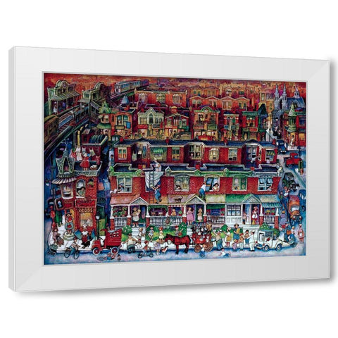 Neighborhood White Modern Wood Framed Art Print by Bell, Bill