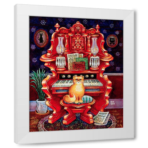 Malcomn White Modern Wood Framed Art Print by Bell, Bill