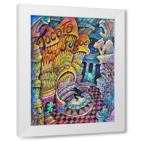 Tocatat and Fugue White Modern Wood Framed Art Print by Bell, Bill