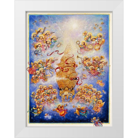 A Symphony Of Angels White Modern Wood Framed Art Print by Bell, Bill