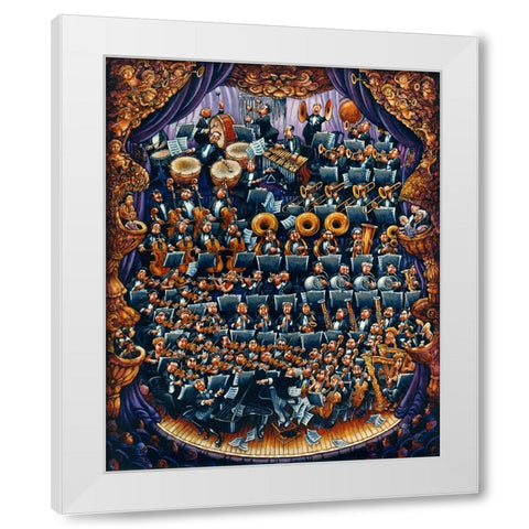 Concerto White Modern Wood Framed Art Print by Bell, Bill