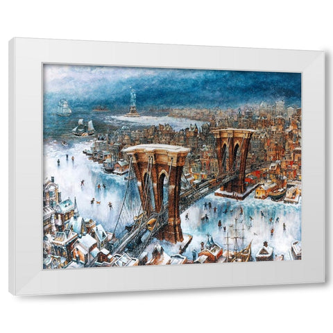 Winter Of 88 White Modern Wood Framed Art Print by Bell, Bill
