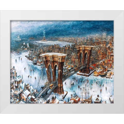Winter Of 88 White Modern Wood Framed Art Print by Bell, Bill
