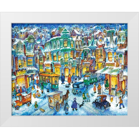 Old City Snow White Modern Wood Framed Art Print by Bell, Bill