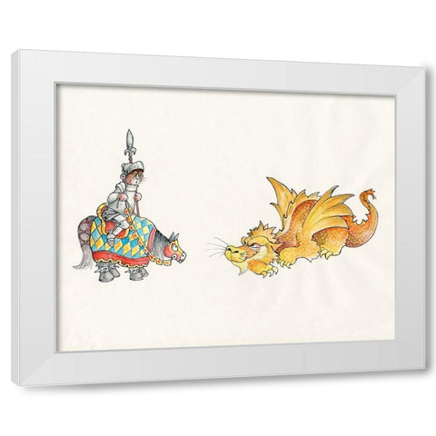21A - Medival White Modern Wood Framed Art Print by Bell, Bill