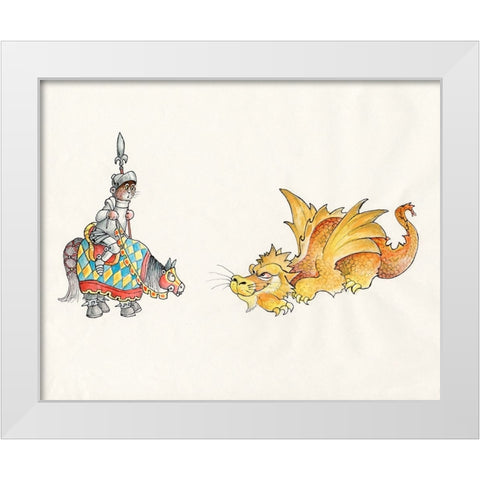 21A - Medival White Modern Wood Framed Art Print by Bell, Bill