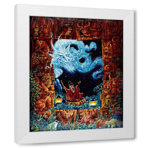 Year Of The Dragon (2000) White Modern Wood Framed Art Print by Bell, Bill