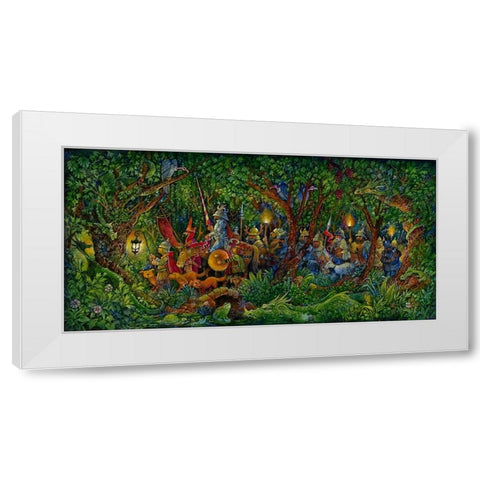 The Dragon Hunters White Modern Wood Framed Art Print by Bell, Bill