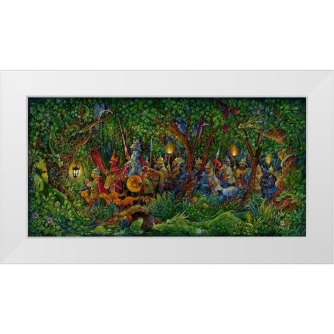 The Dragon Hunters White Modern Wood Framed Art Print by Bell, Bill