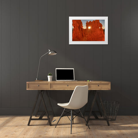 A Twinkle In His Eye White Modern Wood Framed Art Print by Sherrell, Bill