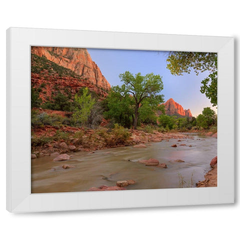 Banking On Beauty White Modern Wood Framed Art Print by Sherrell, Bill