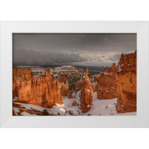 Stormy Sunlight White Modern Wood Framed Art Print by Sherrell, Bill