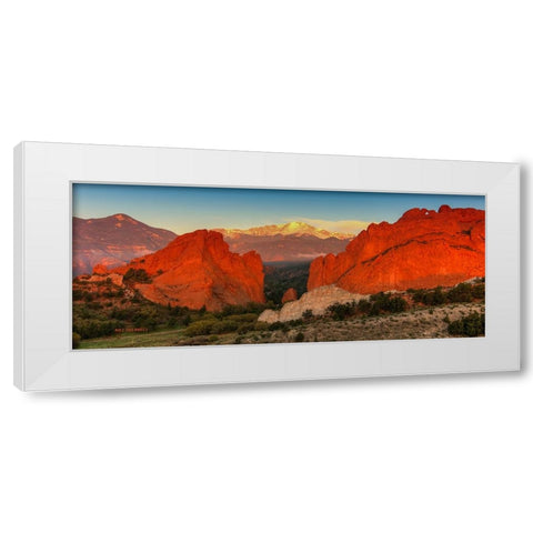 Sunrise At Garden Of The Gods White Modern Wood Framed Art Print by Sherrell, Bill