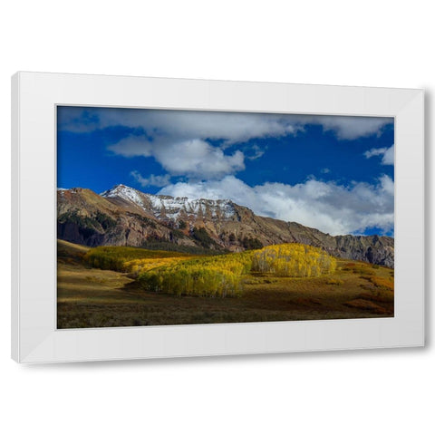A Colorado Autumn White Modern Wood Framed Art Print by Sherrell, Bill