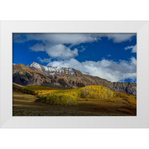A Colorado Autumn White Modern Wood Framed Art Print by Sherrell, Bill