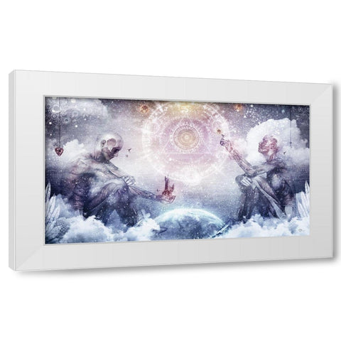 Awake In A Silver Land White Modern Wood Framed Art Print by Gray, Cameron