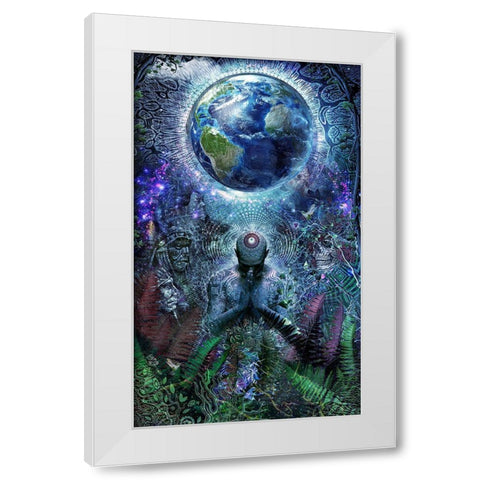 Gratitude For The Earth And Sky White Modern Wood Framed Art Print by Gray, Cameron