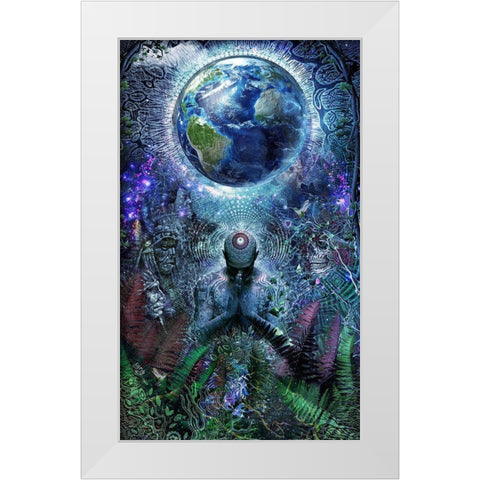 Gratitude For The Earth And Sky White Modern Wood Framed Art Print by Gray, Cameron