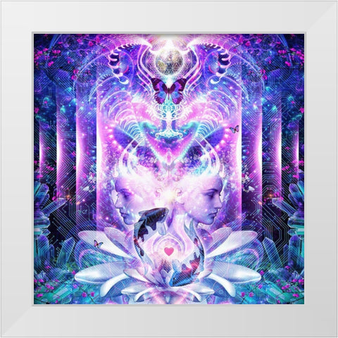 Quest For Mindfulness White Modern Wood Framed Art Print by Gray, Cameron