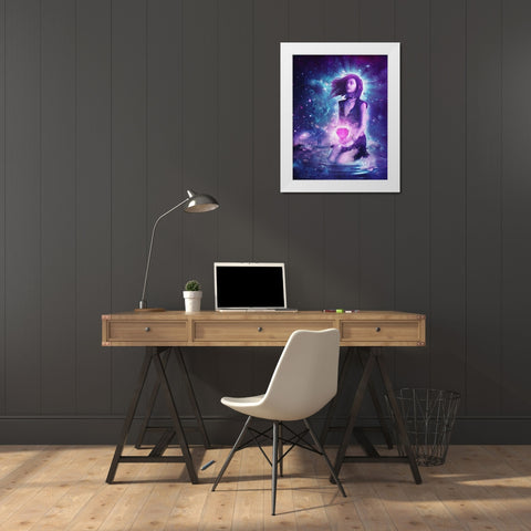 Dream Away White Modern Wood Framed Art Print by Gray, Cameron